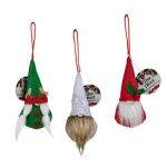 Christmas Hanging Gnome 15cm, assorted